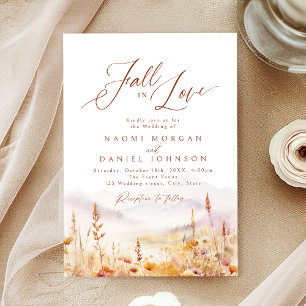 Invitation Mariage Rustique de Montagne aux Fleurs Sauvages d