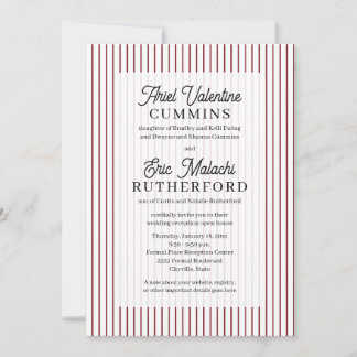 Invitation Mariage rustique des parents de la mariée remariés