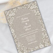 Mariage rustique élégant ivoire dentelle romantiqu