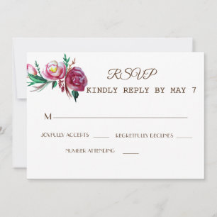 Invitation Mariage rustique élégant RSVP