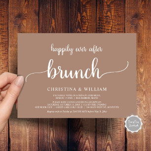 Invitation Mariage rustique Elopement Heureux Jamais Après Br