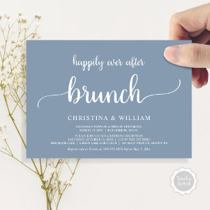 Invitation Mariage rustique Elopement Heureux Jamais Après Br