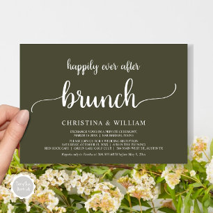 Invitation Mariage rustique Elopement Heureux Jamais Après Br