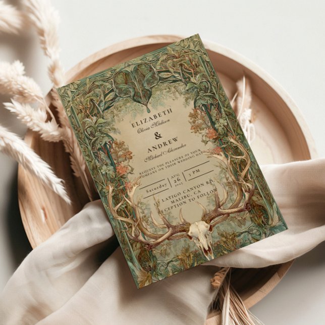 Invitation Mariage Rustique en Bois d'Automne (Créateur téléchargé)