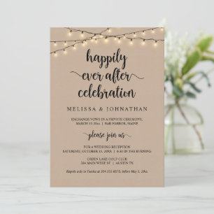 Invitation Mariage Rustique en Elopement, Célébration de Féli