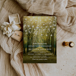 Invitation Mariage rustique extérieur en bois