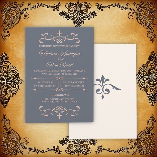 Invitation Mariage rustique Filigree (Créateur téléchargé)