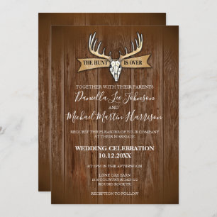 Invitation Mariage Rustique La Chasse Est Finie