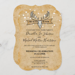 Invitation Mariage Rustique La Chasse Est Finie