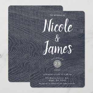 Invitation Mariage rustique moderne de grange avec grain de b