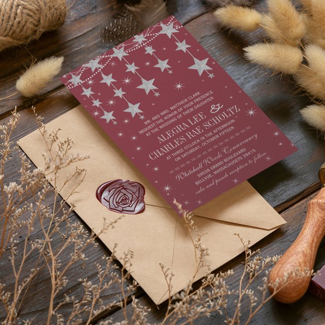 Invitation Mariage rustique n'importe quelle couleur sous les (Créateur téléchargé)