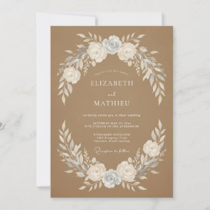 Invitation Mariage rustique serein en grès