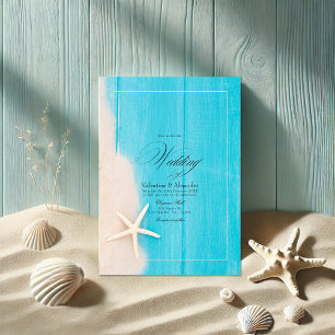 Invitation Mariage rustique Starfish et Ocean Vibes Beach