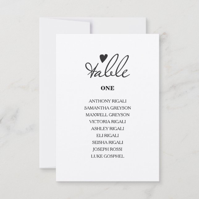 Invitation Mariage Rustique Tableaux individuels Plan de sièg (Devant)