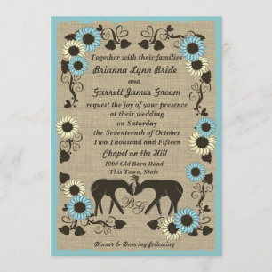 Invitation Mariage rustique Woodland Deer