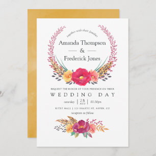 Invitation Mariage Safari Floral Aquarelle