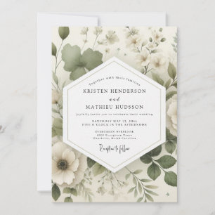 Invitation Mariage Sage Delicate Bloom