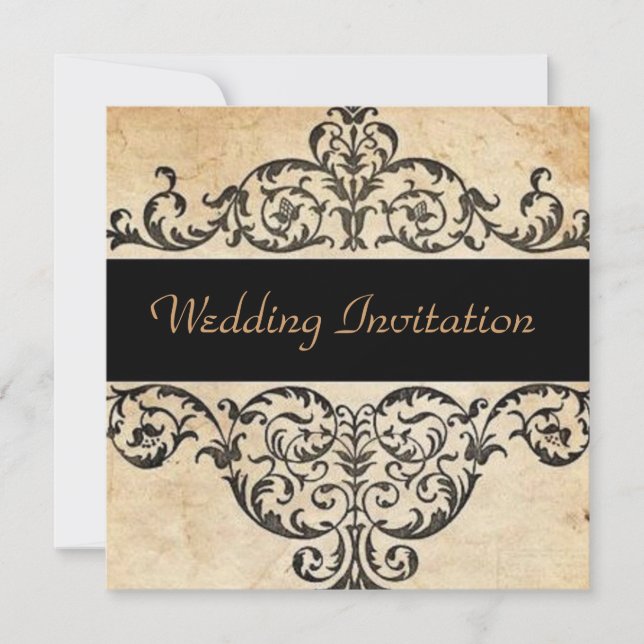Invitation Mariage saloon western campagne rustique avec parc (Devant)
