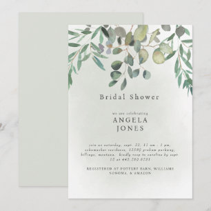 Invitation Mariage Sauge Eucalyptus Bain de Mariée