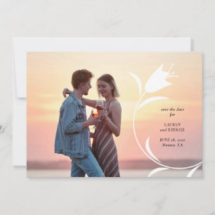 INVITATION MARIAGE SAVE THE DATE TULIPE ROSE MOD
