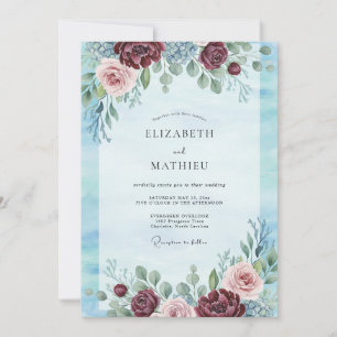 Invitation Mariage Scénique d'Hiver en Bourgogne