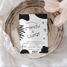 Mariage Script Doodle Formes Biologiques