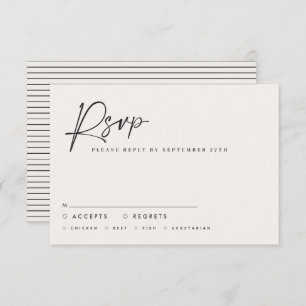 Invitation Mariage script moderne noir blanc script élégant i