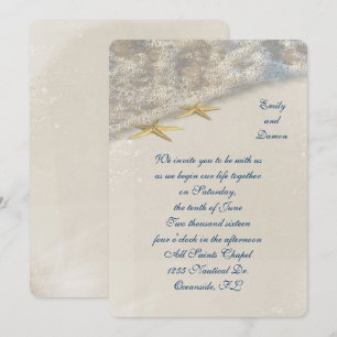Invitation Mariage Seashore Starfish