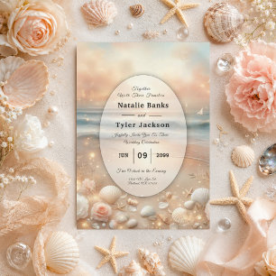 Invitation Mariage Seaside Sparkle et Sunset Dreams