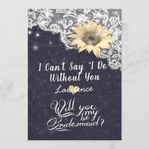 Invitation Mariage Serez-Vous Ma Dentelle Dentelle De Femme