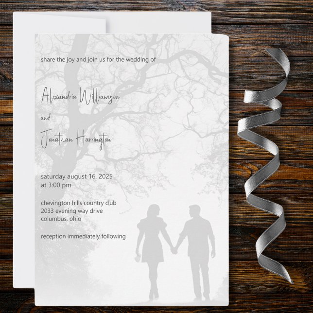 Invitation Mariage Silhouette des couples  (Créateur téléchargé)