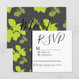 Invitation Mariage Silo Citron Citron Vert Motif Gris Sans Co