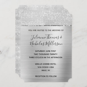 Invitation Mariage Silver Glam Glitz