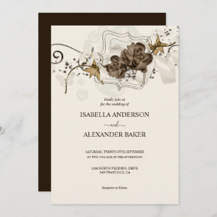 Invitation Mariage simple d'arrangement floral