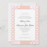 Mariage simple de damassé rose et de corail