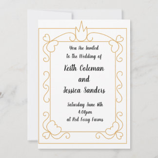 Invitation Mariage Simple de la Mariée et du Marié