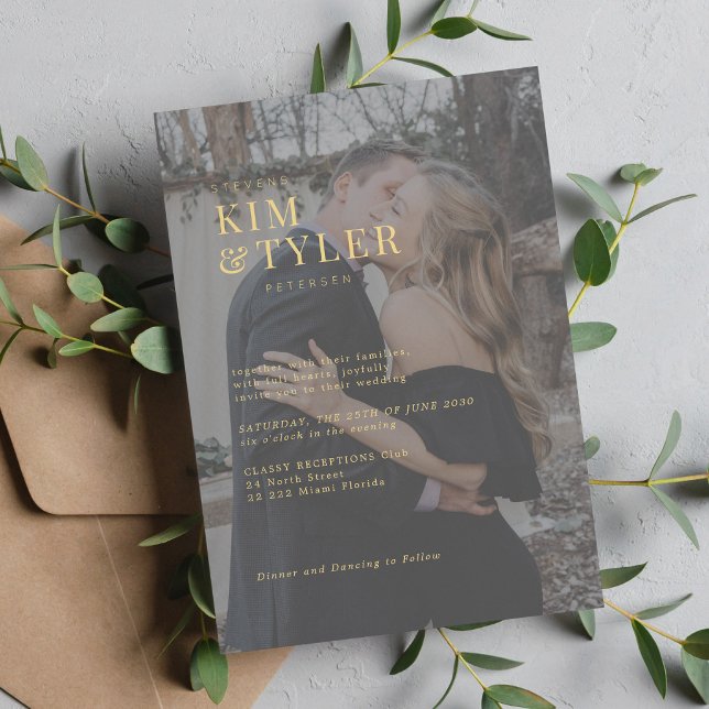 Invitation Mariage simple de typographie moderne (Créateur téléchargé)