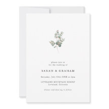 Mariage simple d'eucalyptus moderne