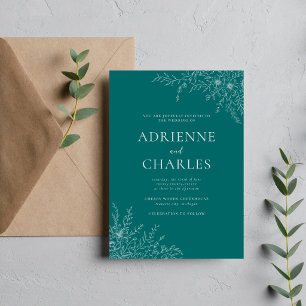 Invitation Mariage Simple Floral 1 Salle Minimaliste