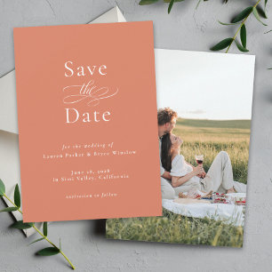 Invitation Mariage simple minimal élégant Enregistrer la cart