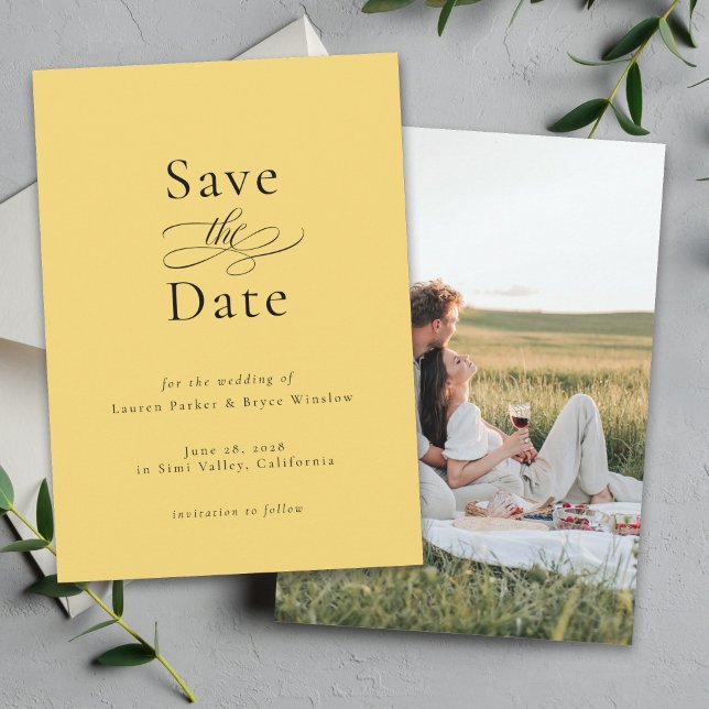 Invitation Mariage simple minimal élégant Enregistrer la date (Créateur téléchargé)