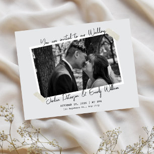 Invitation Mariage simple minimaliste 