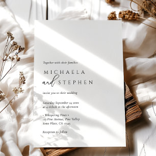 Invitation Mariage Simple Minimaliste Élégant