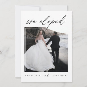 Invitation Mariage simple minimaliste moderne avec photo de f