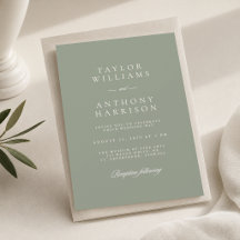 Mariage Simple Moderne Élégant Vert Sauge