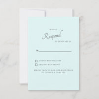 Mariage simple Seafoam RSVP