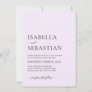 Invitation Mariage Simple Thistle Moderne