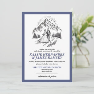 Invitation Mariage Ski Couple