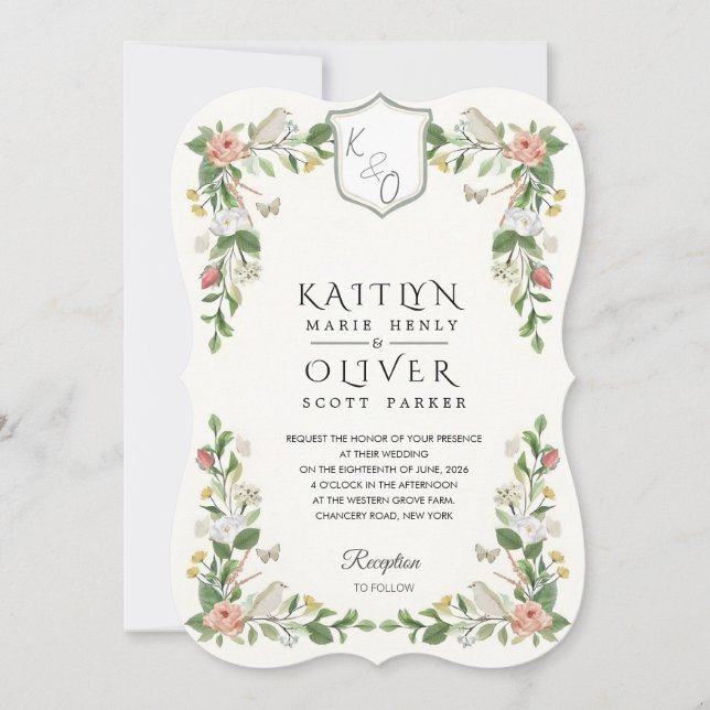 Invitation Mariage Skyland par Martha Stewart (Devant)