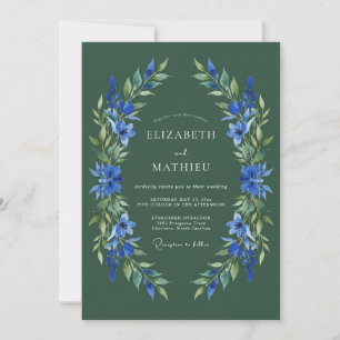 Invitation Mariage solennel en forêt verte